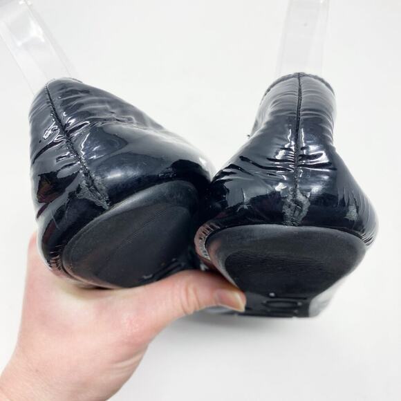 Dior Black Patent Leather Ballet Flats Women's Size 7.5 GUC - Picture 8 of 9